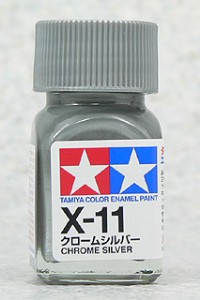 TAMIYA 琺瑯系油性漆 10ml 亮光鉻銀色 X-1